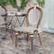 Flash Furniture Lourdes Thonet French Bistro Stacking Chair, White and Navy PE Rattan and Bamboo Print Alum Frame SDA-AD642002S-WHNVY-NAT-GG - alternate 6
